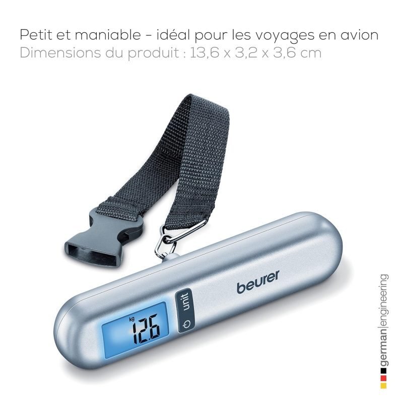 Pèse-bagage, Beurer LS 06, Écran Lcd, Argent – Image 4